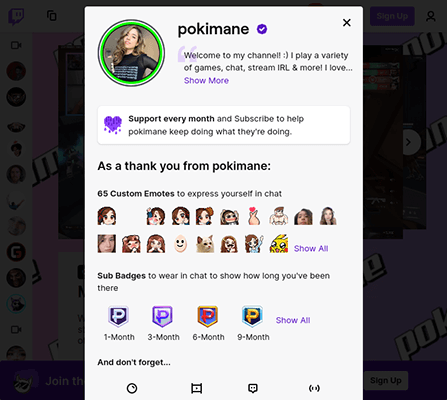 pokimane 子表情