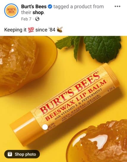 Facebook 게시물 아이디어 - Burts Bees