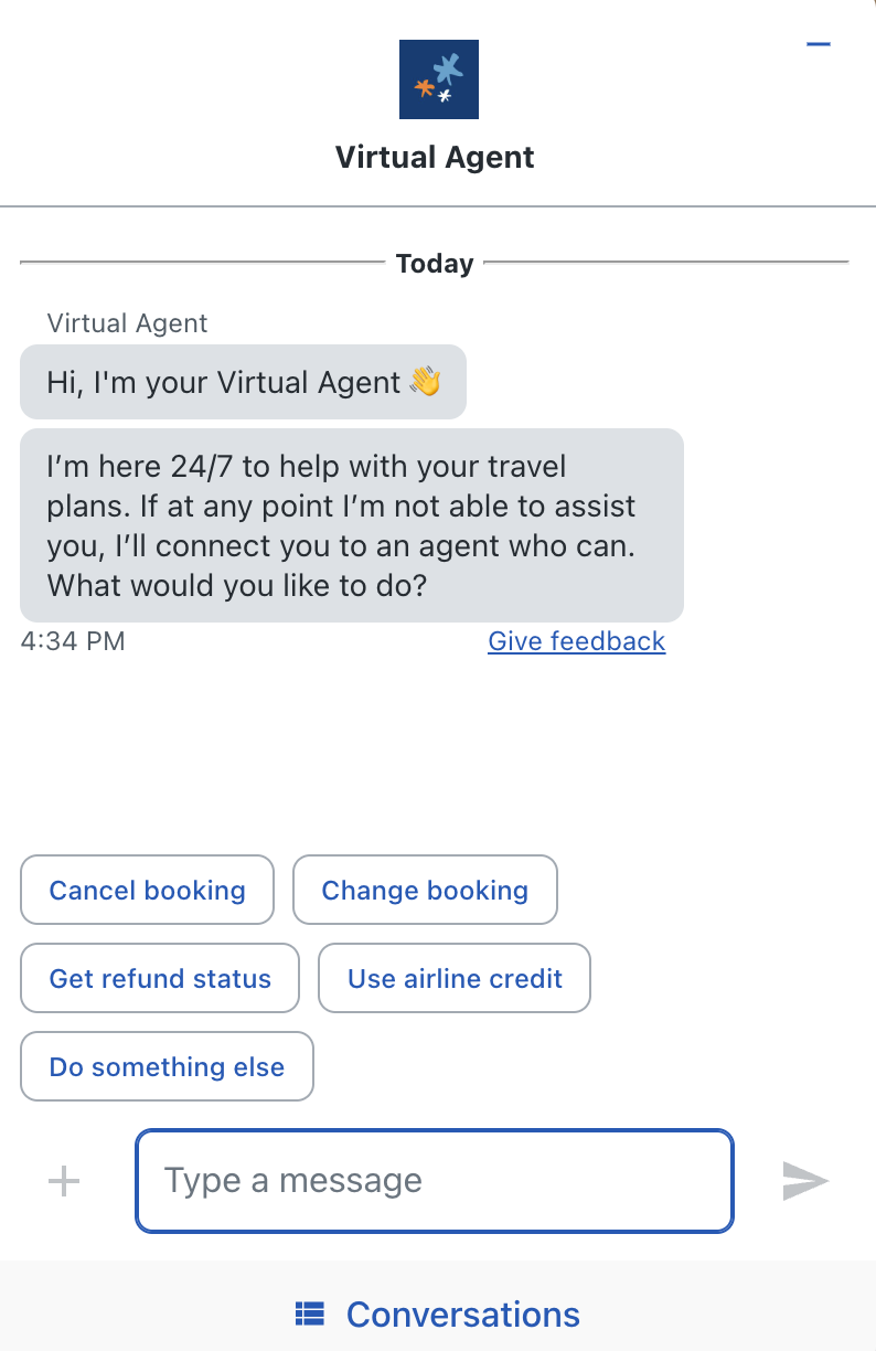 Travelocity utilise un chatbot sur son site Web pour aider les clients à planifier leurs vacances.