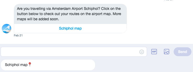 chatbot twitter de la compagnie aérienne royale néerlandaise