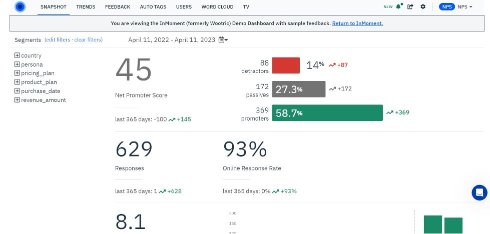 InMoment - 顧客満足度と経験を測定する顧客フィードバック ツール