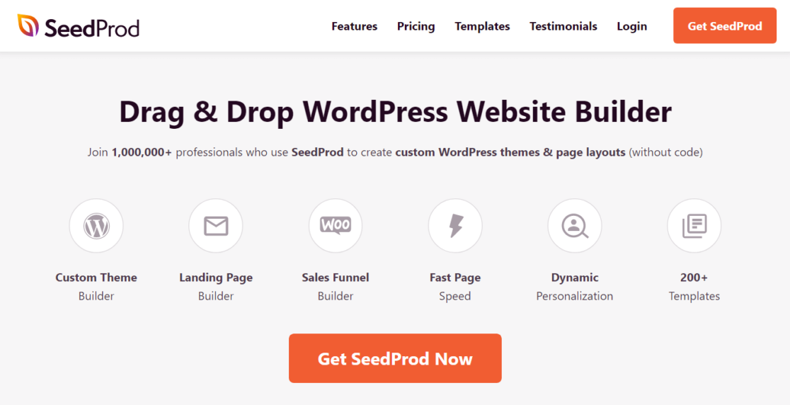 SeedProd Landing Page Builder