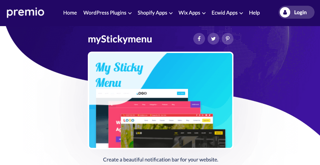 myStickymenu المنزل