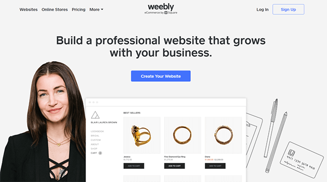 Weebly ホームページ