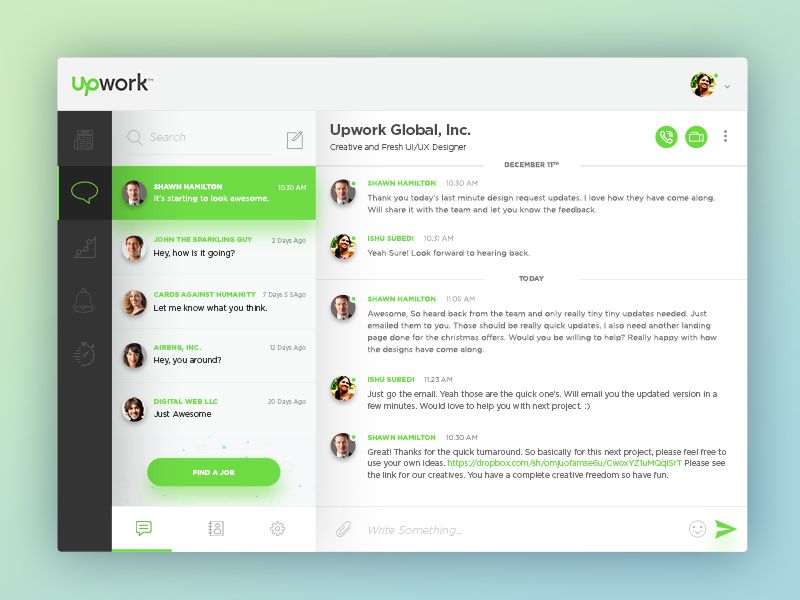 Upwork 앱 재설계 | 웹앱 디자인, 업워크, 앱