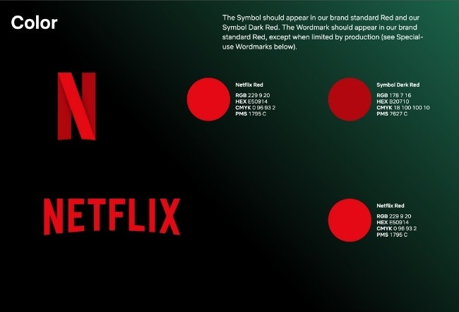 Netflix는 브랜드 스타일 가이드 예시입니다.