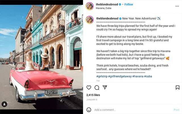 postarea pe instagram blonda din străinătate