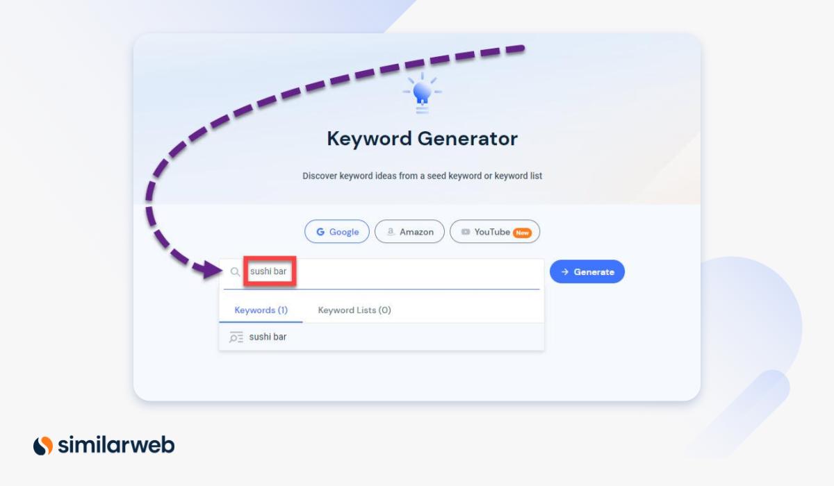 Similarweb キーワード ジェネレーター