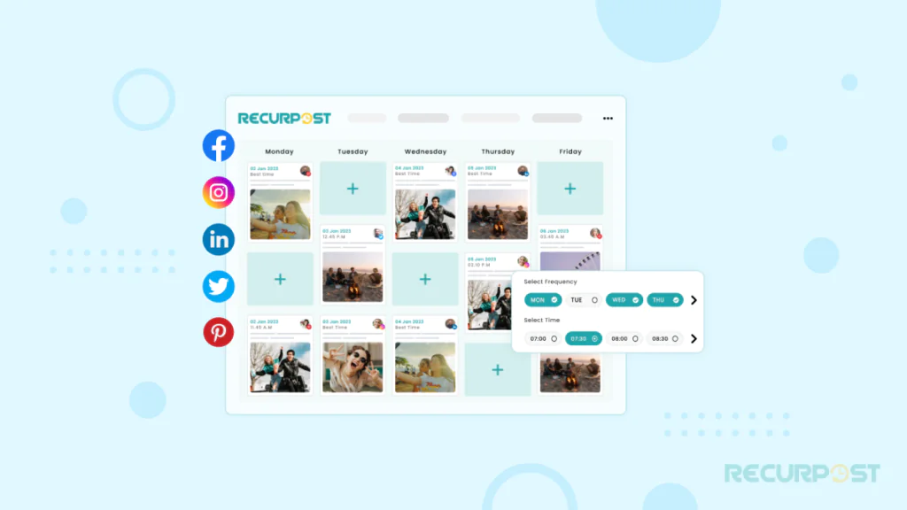 sosyal medya yönetim araçları RecurPost