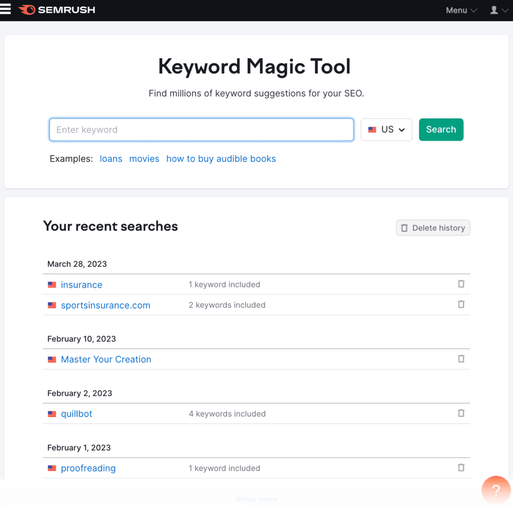 Instrumentul magic pentru cuvinte cheie Semrush