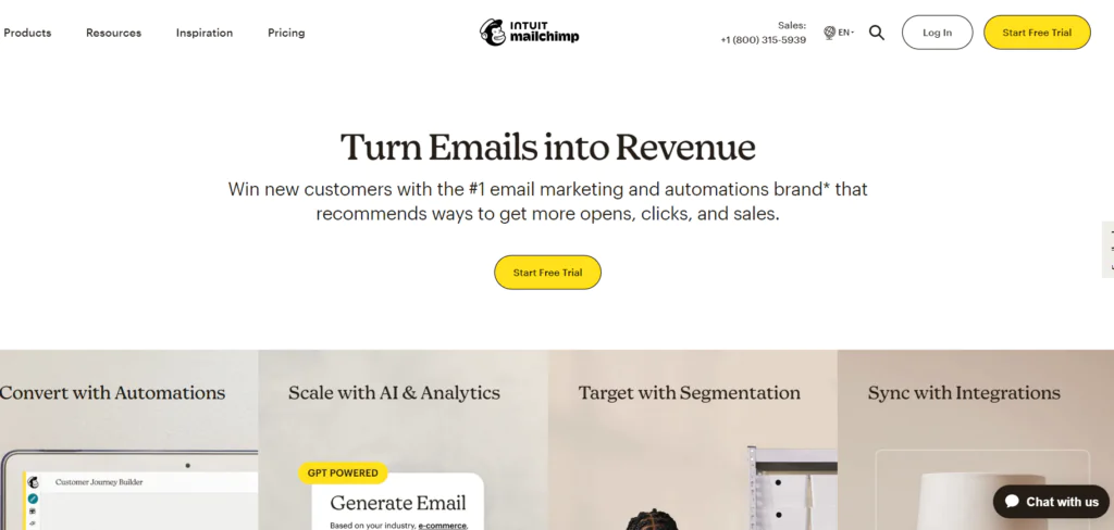 Mailchimp- ferramentas de agência de marketing por e-mail