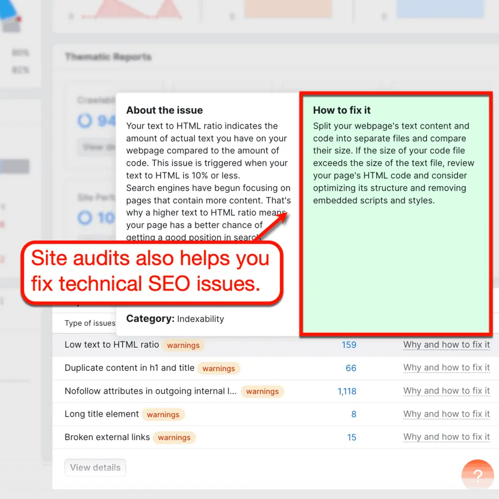 Recommandations d'audit de site