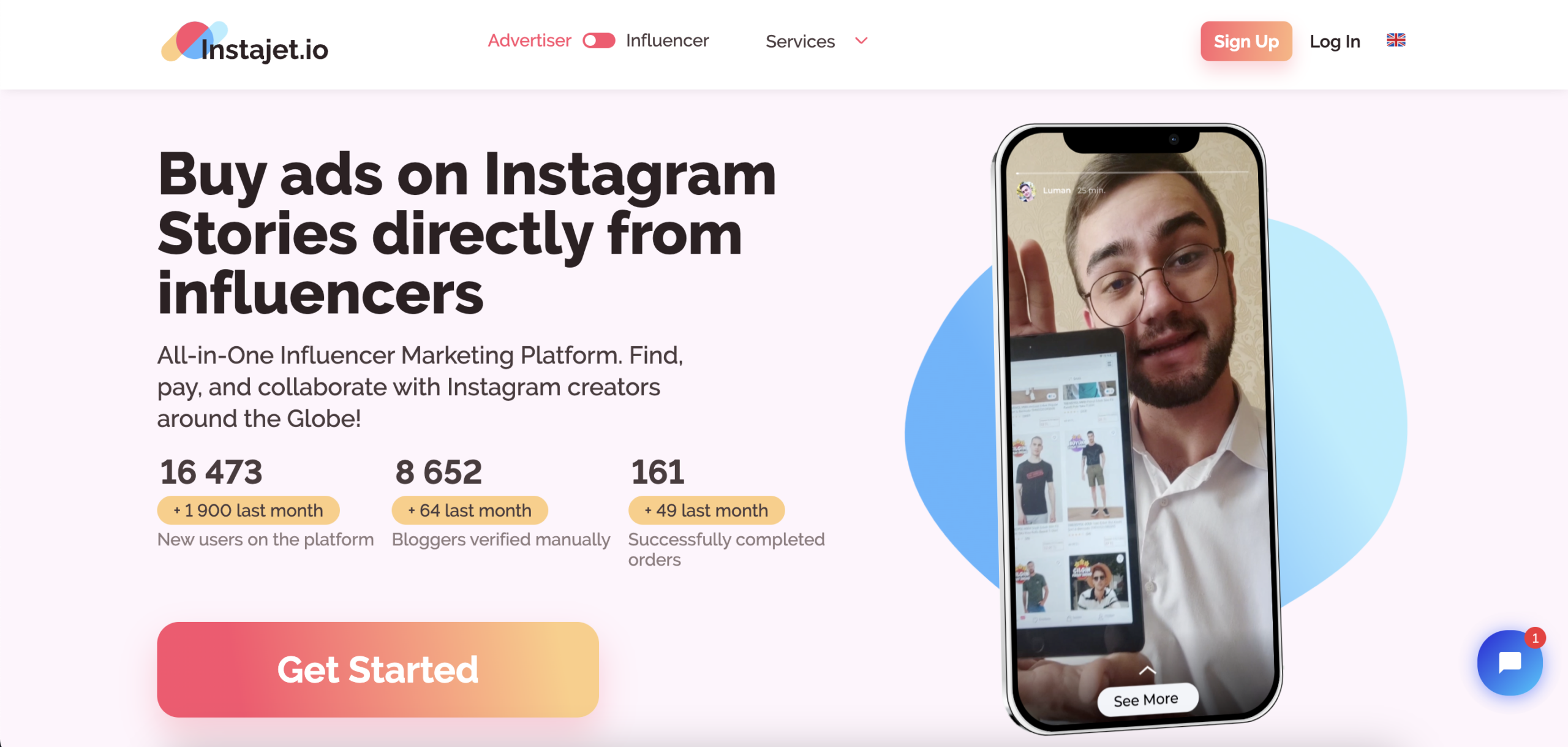 cara mencari influencer di instagram dengan Instajet.io