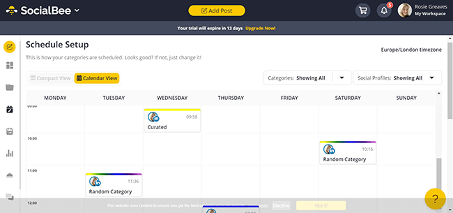 Réseaux sociaux traditionnels - SocialBee