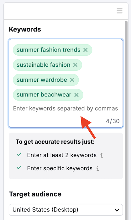 SWA Keywords - Summer Fashion Trends