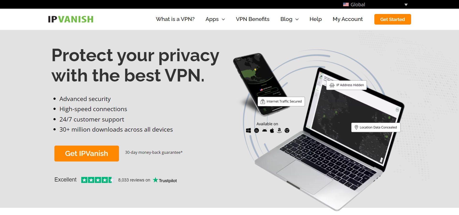 IPVanish - Meilleurs services VPN bon marché