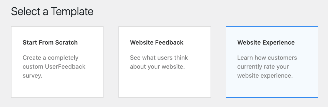 Szablon UserFeedback — wrażenia ze strony internetowej