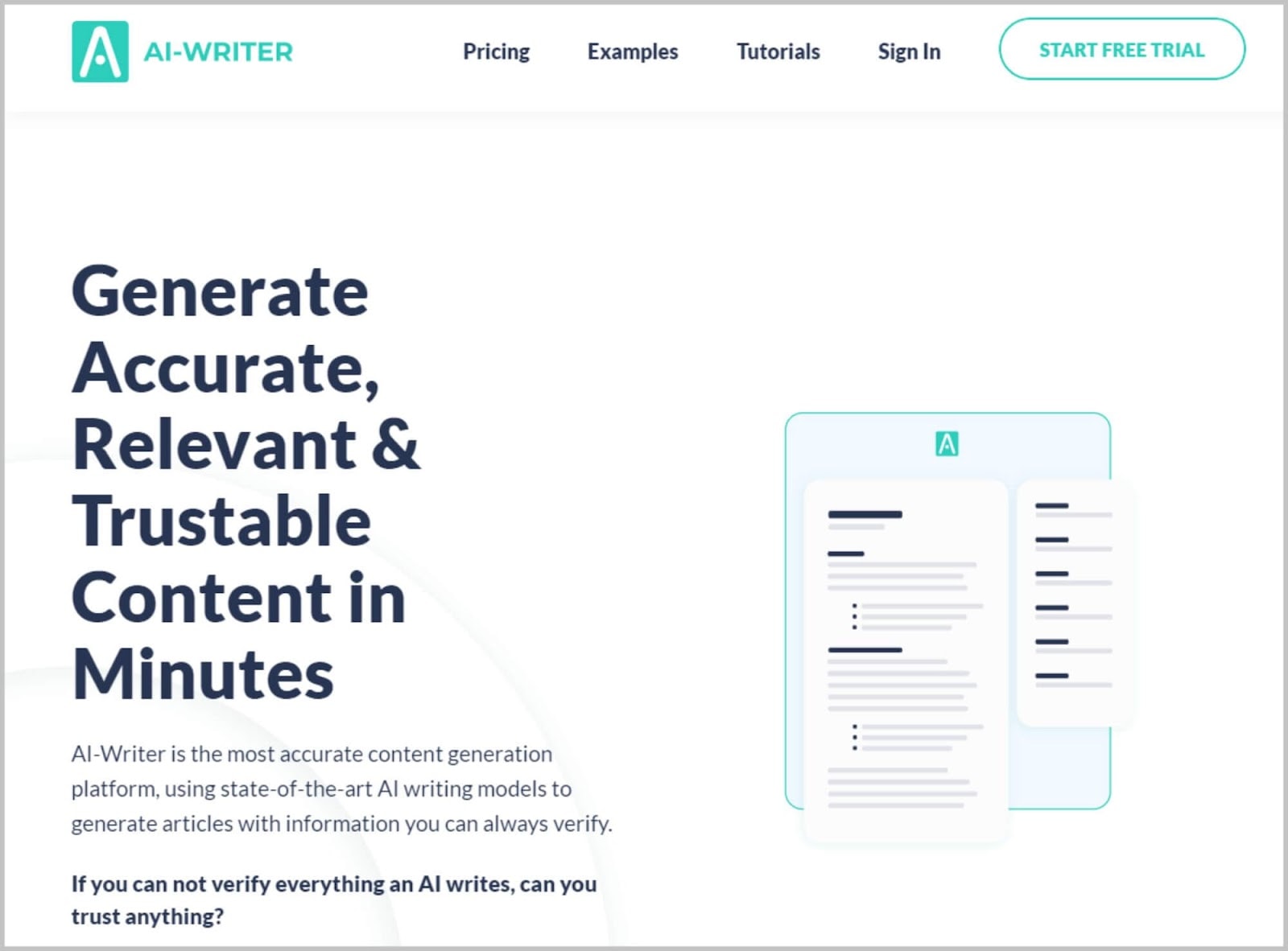 AI- Writer content generator tool