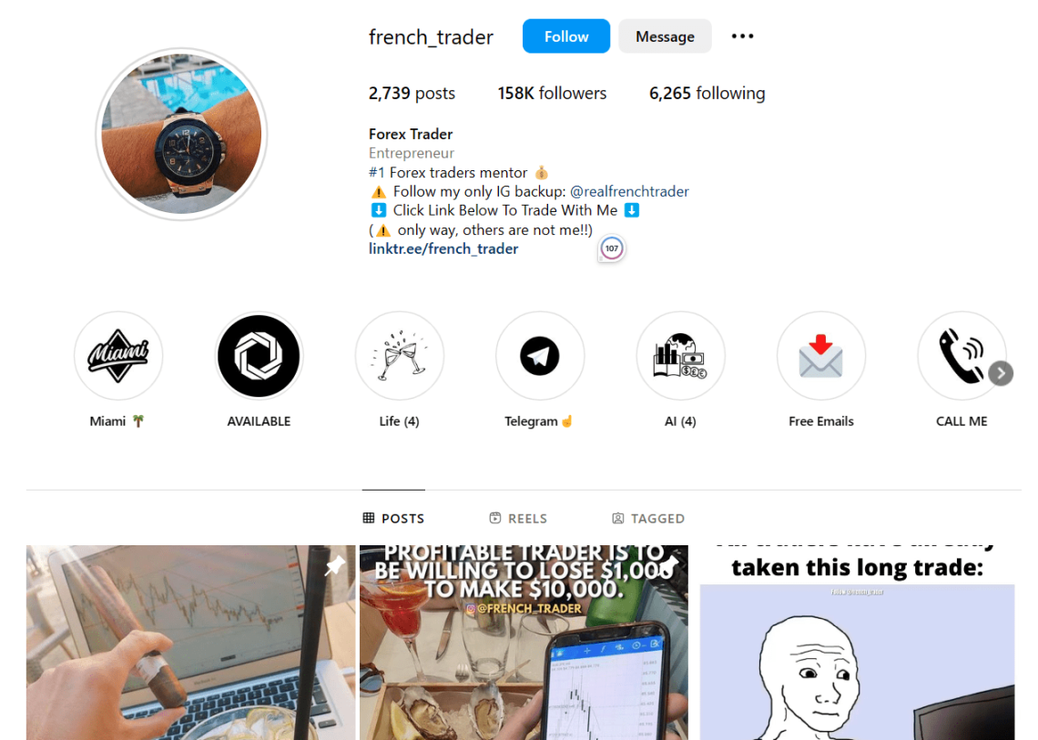 Un profil Instagram bien personnalisé