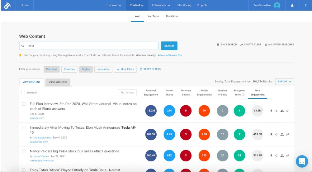 BuzzSumo - outil de surveillance des concurrents qui boostera votre marketing de contenu