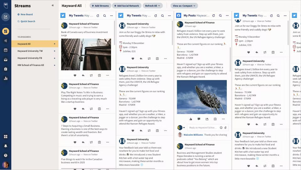 Hootsuite - outil de gestion et d'analyse des médias sociaux qui vous aidera à effectuer un audit