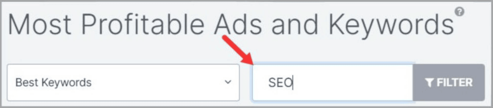 Filter Ads for specific keywords