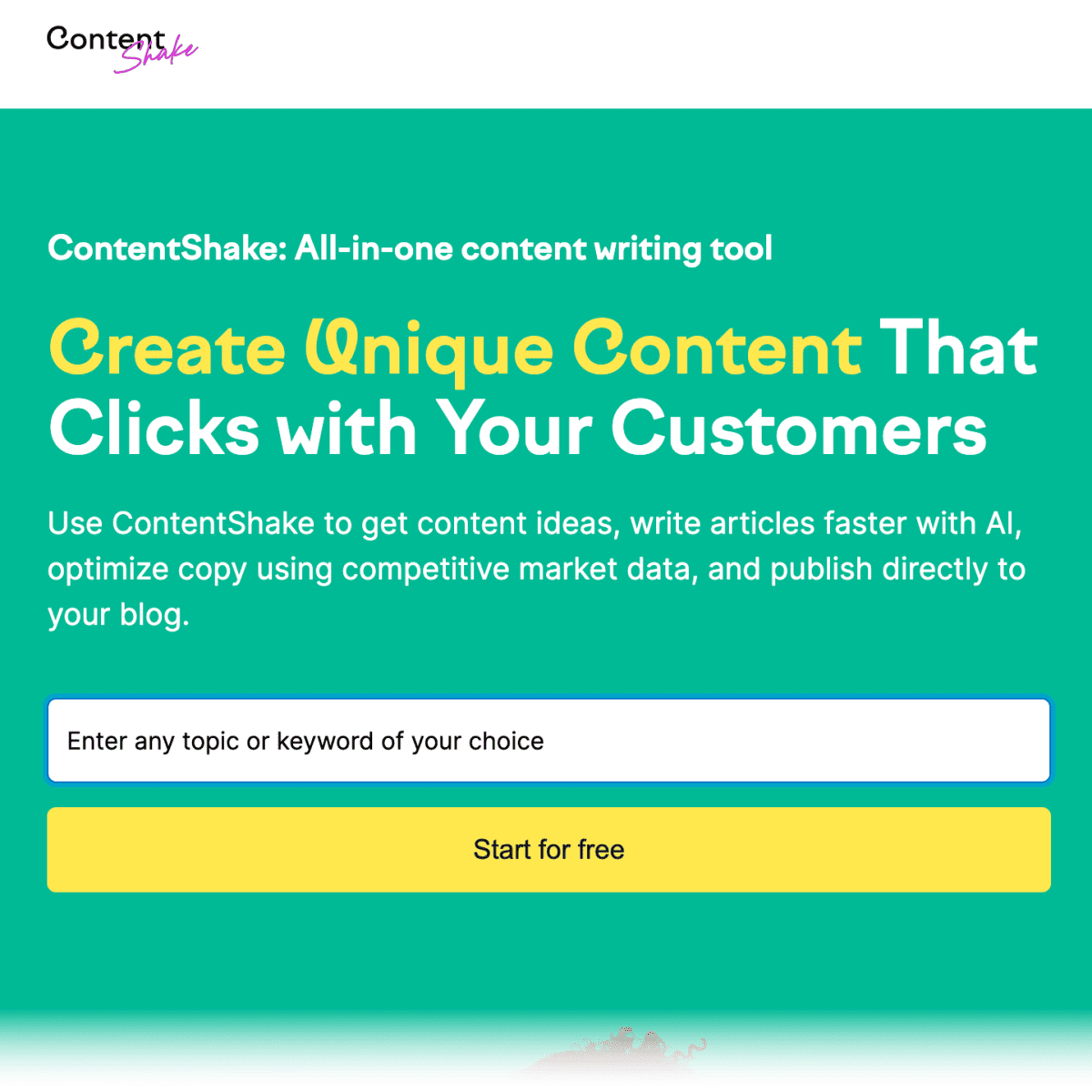 ContentShake-Landingpage