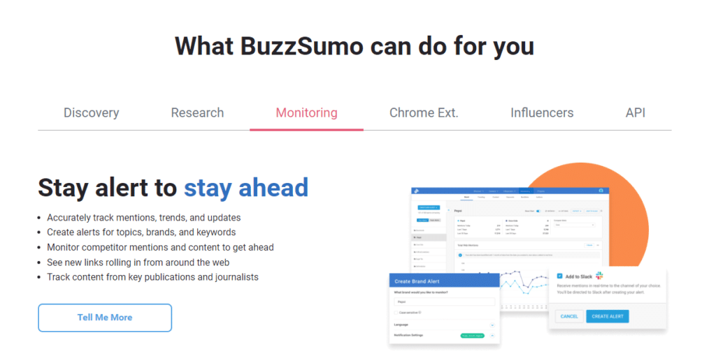 BuzzSumo web sitesi ekran görüntüsü