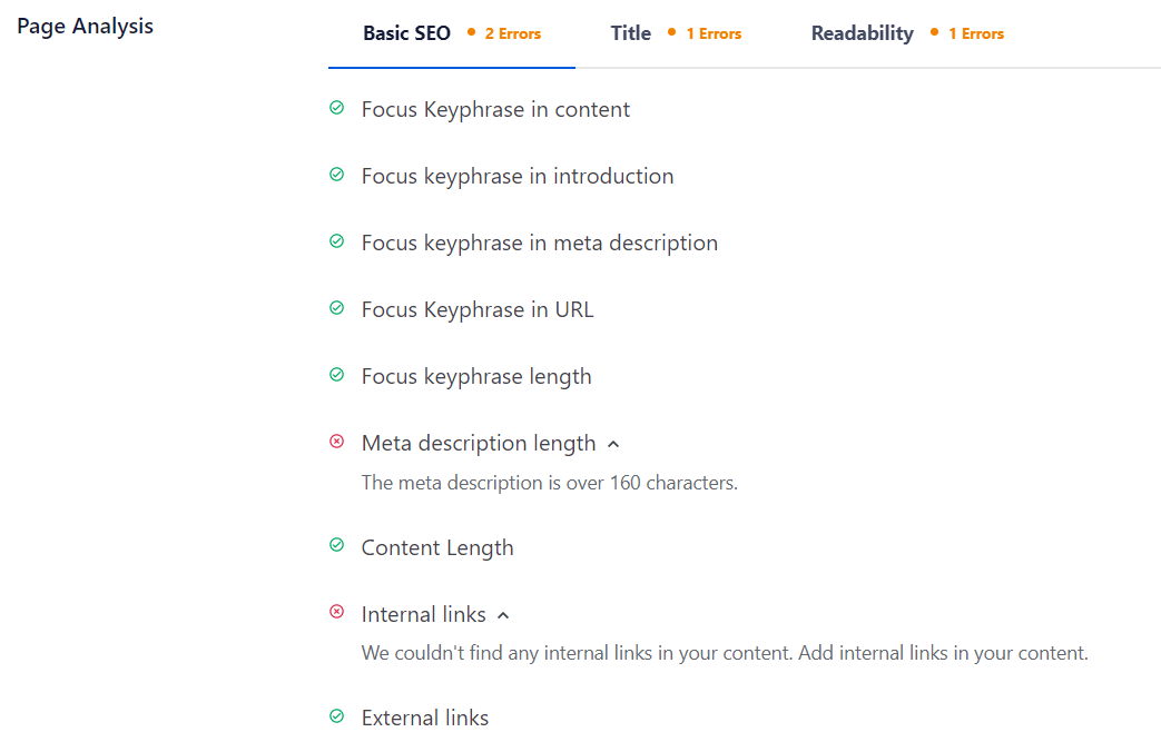 Analisis Halaman SEO Semua dalam Satu