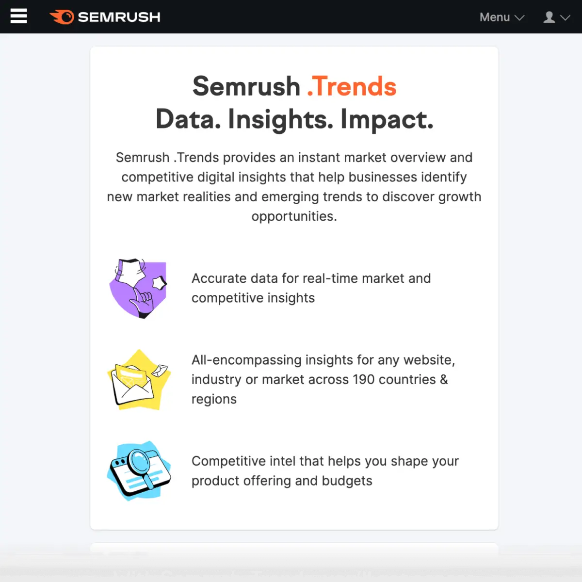 Semrush .Trends 起始頁