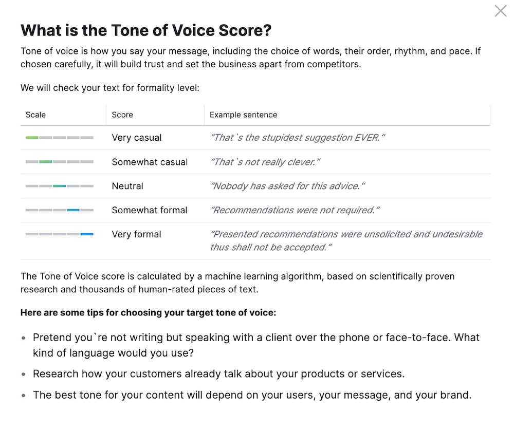 ContentShake Tone - Tips