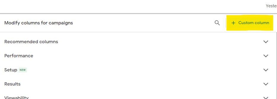 Google Ads – Dodaj kolumnę niestandardową