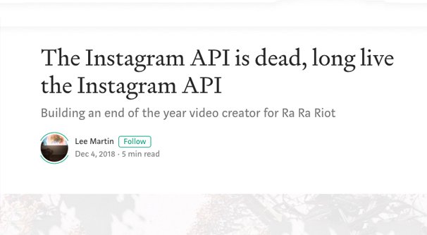 Instagram API 已失效