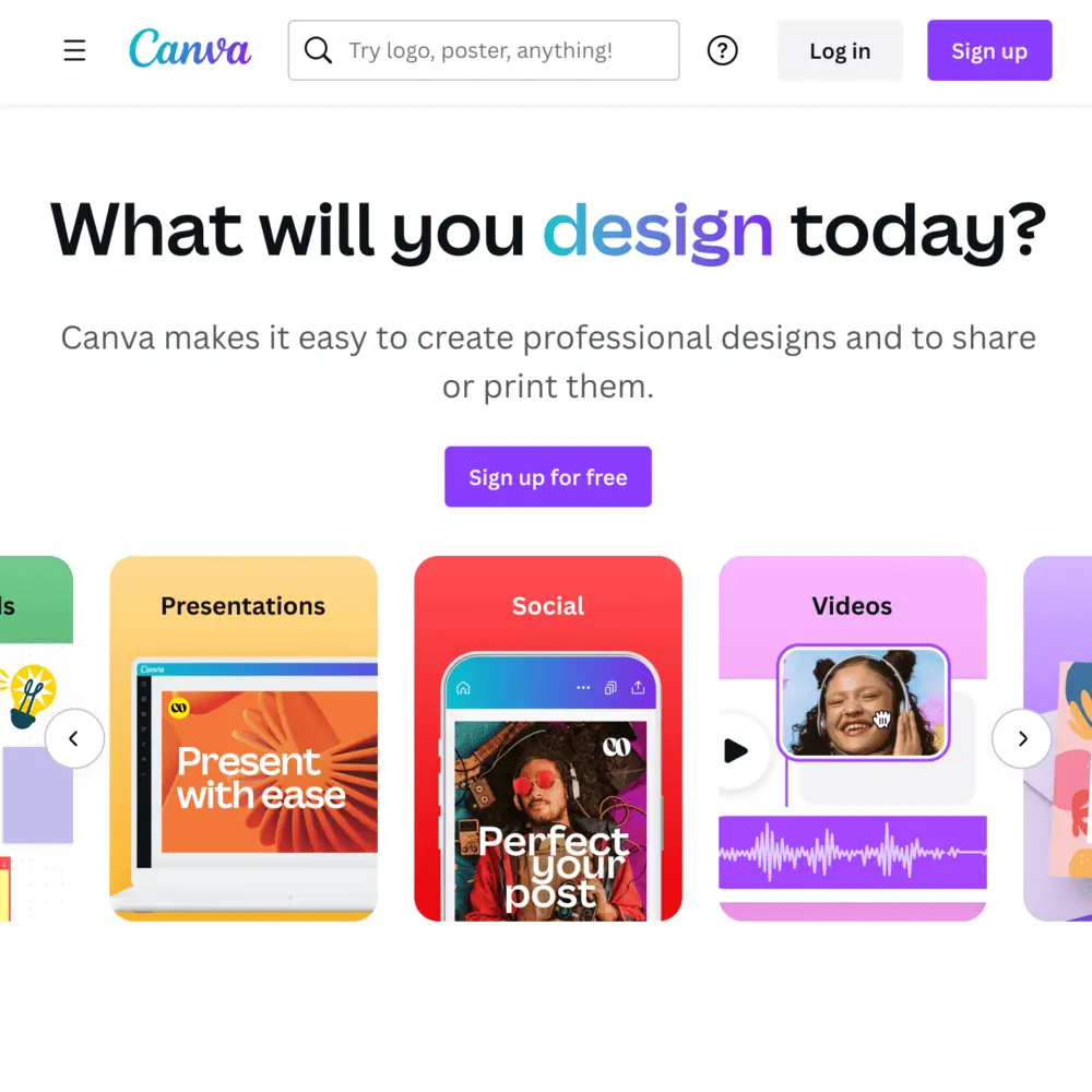 Canva-Homepage