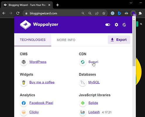 wappalyzer cdn