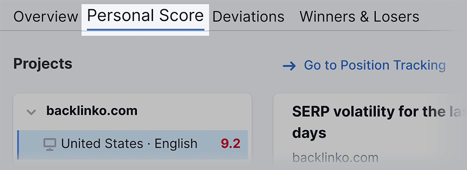 Click on &#039;Personal Score&#039;