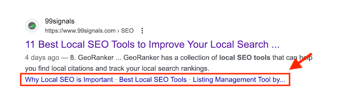 Sitelinks - SEO Tip