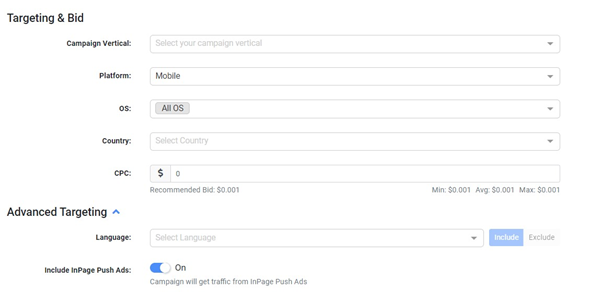 targeting parameters