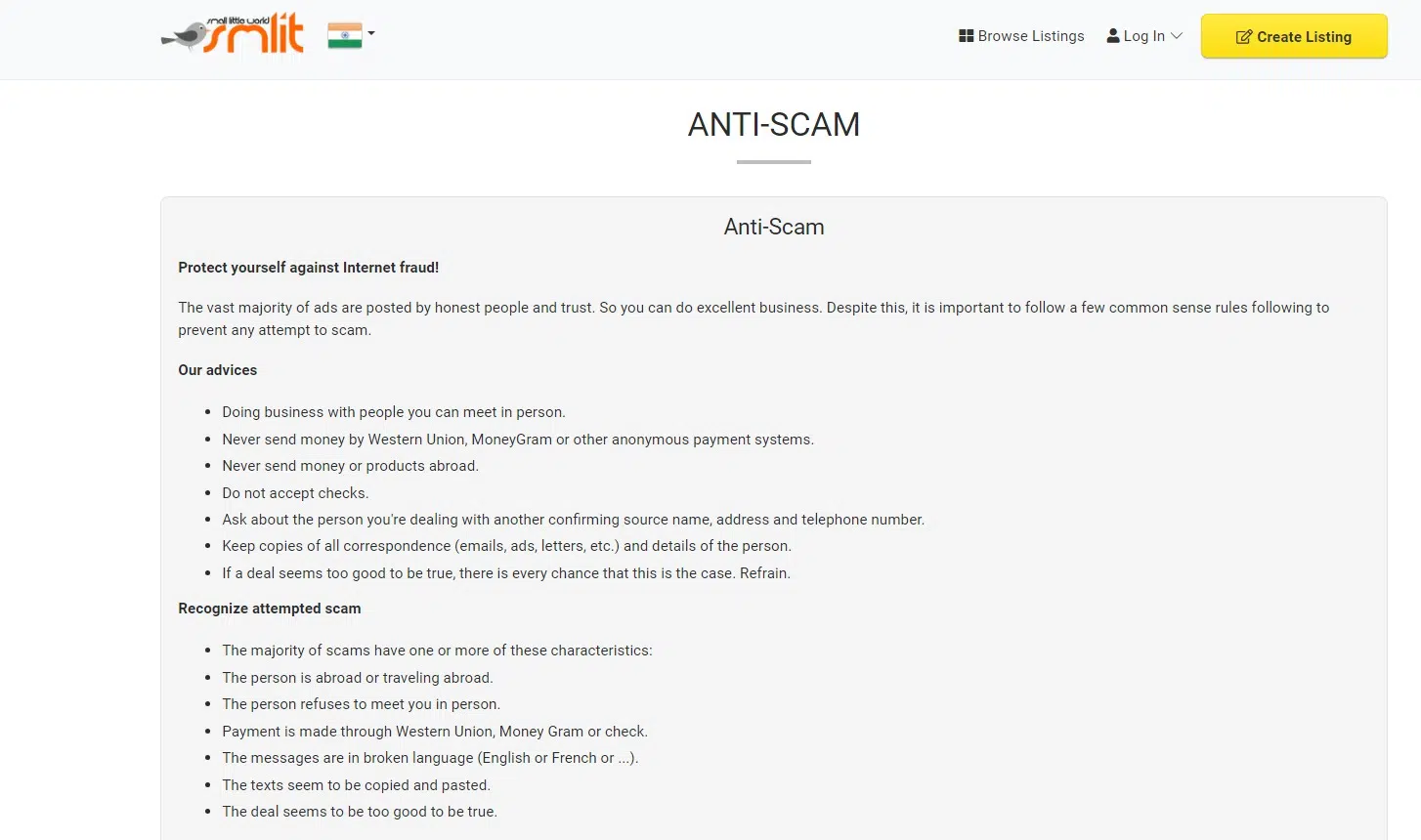 smlit anti scam