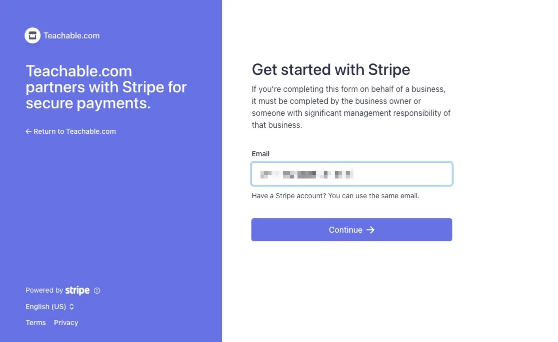 Stripe account