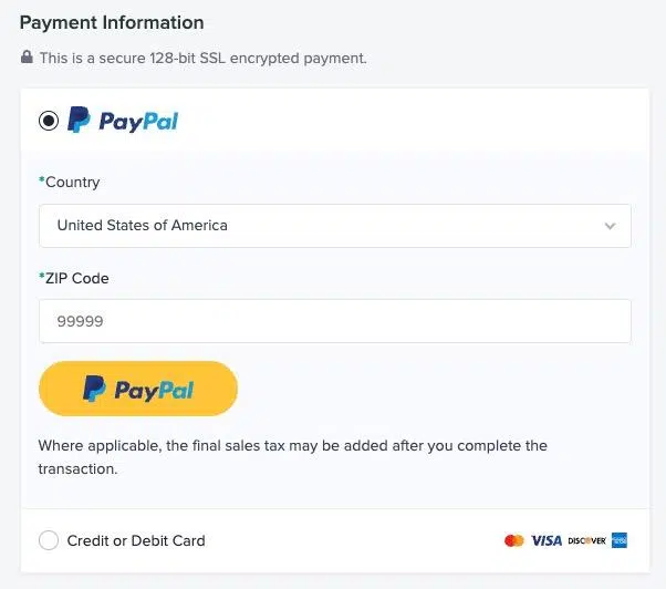 PayPal payment