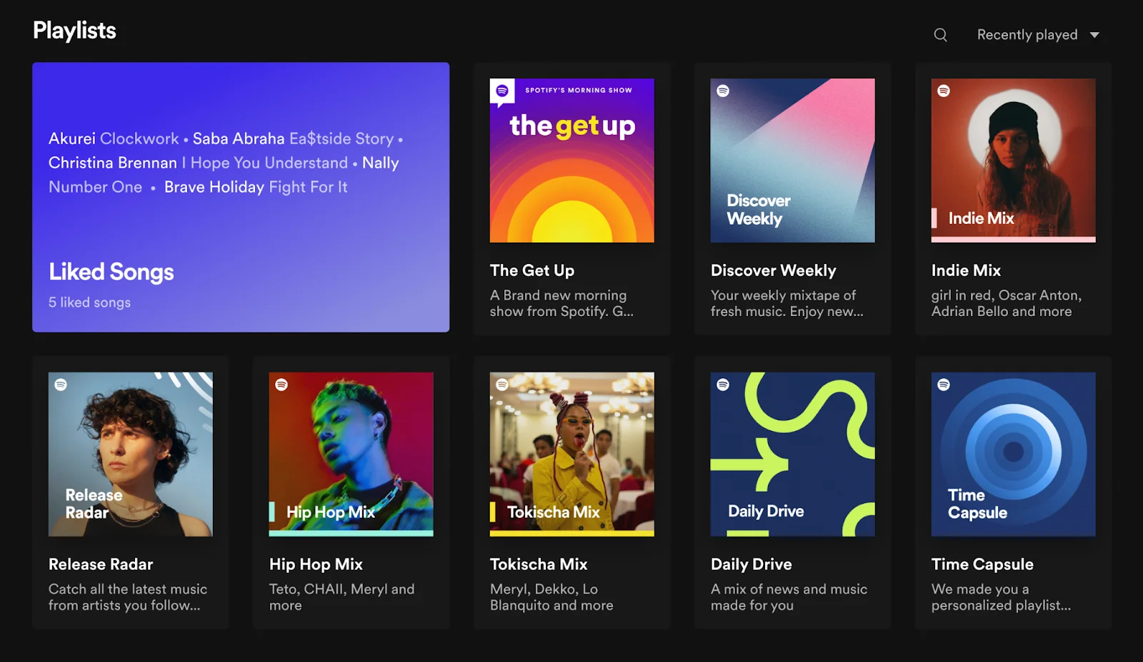 Spotify 主页