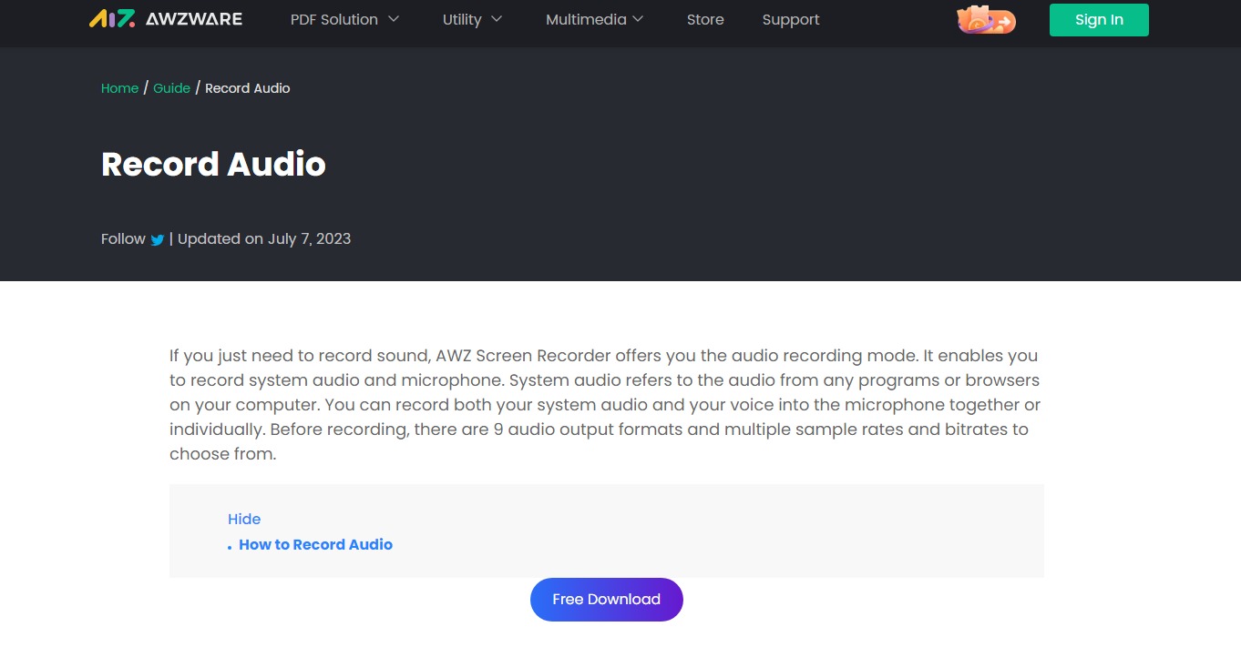 AWZ audio Recorder