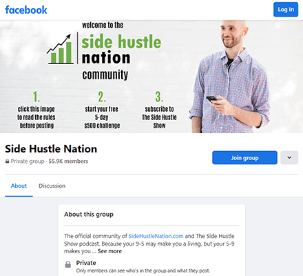 Side Hustle Nation Facebook 群組