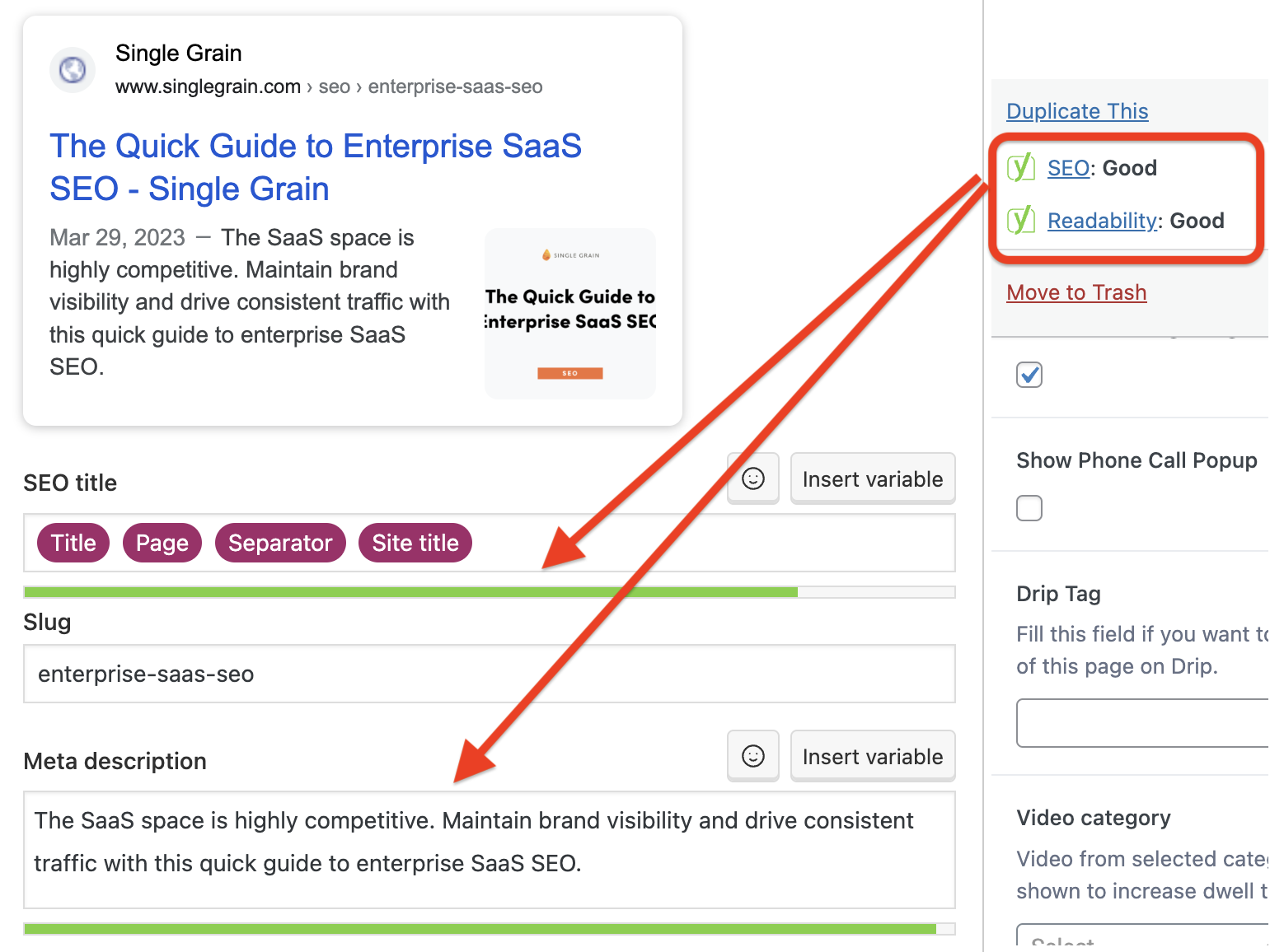 Yoast SEO-Beispiel