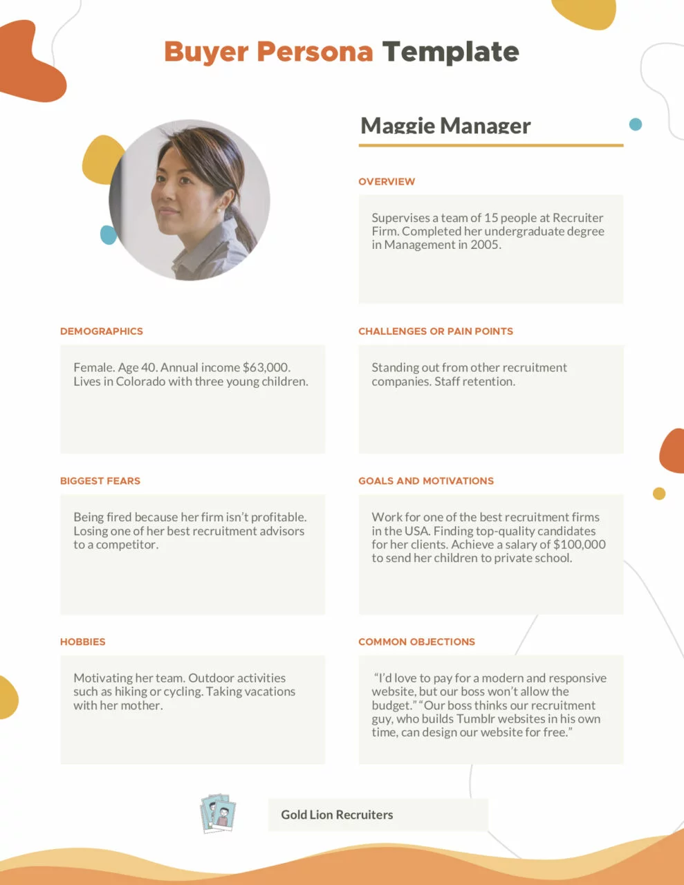 Persona dell'acquirente: Maggie Manager