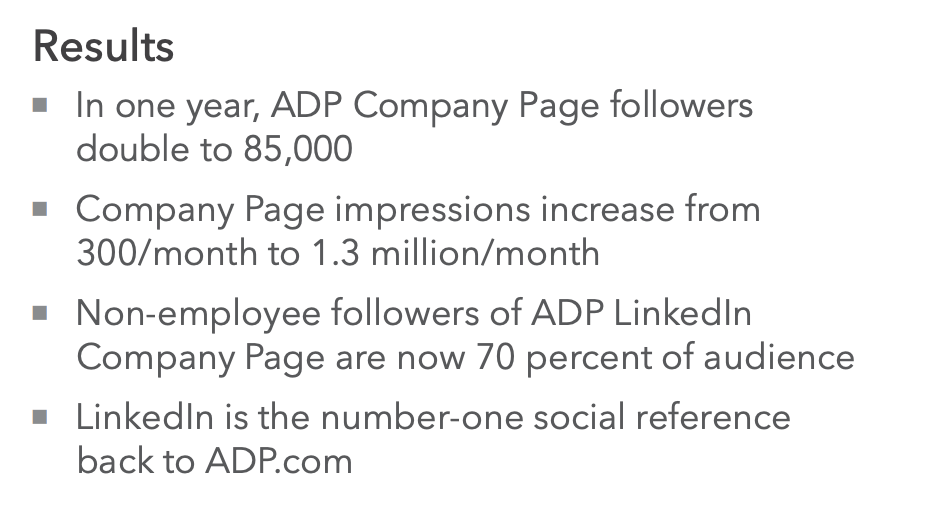 ADP LinkedIn vaka çalışması sonuçları