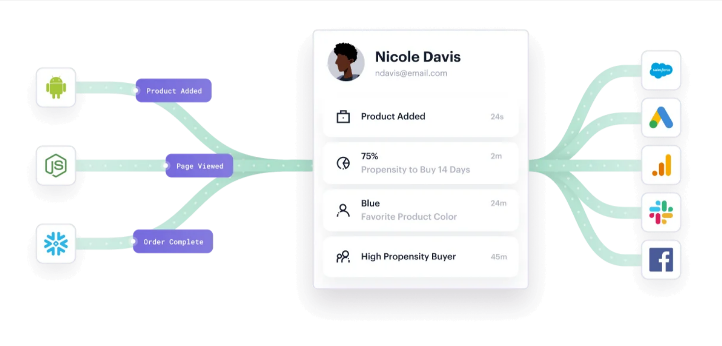 Página de inicio del segmento (software de plataforma de datos del cliente)