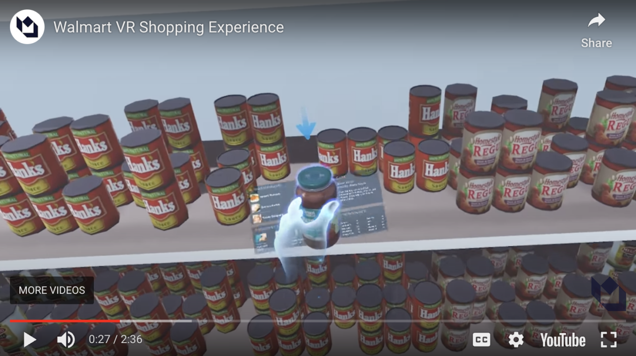 Expérience de magasinage Walmart VR