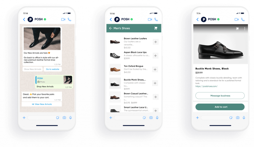 Insider WhatsApp conversazionale flusso commerciale scarpe da uomo